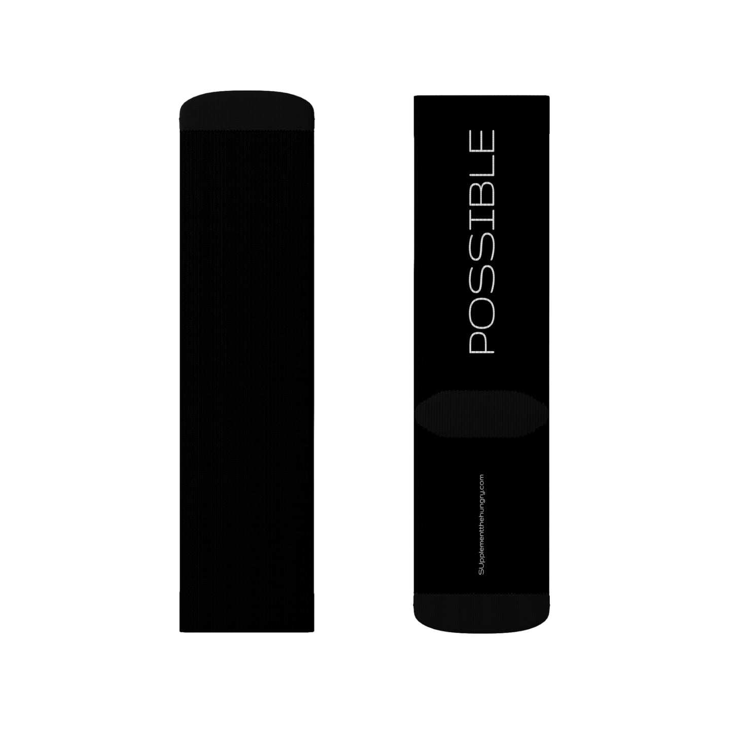 "I'm Possible" Crew Socks (Black)